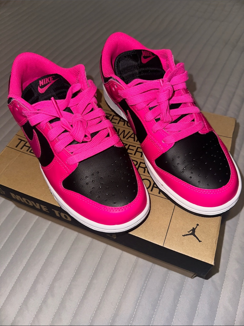 Nike Women's Low-Top Sneakers in Hot Pink and Black